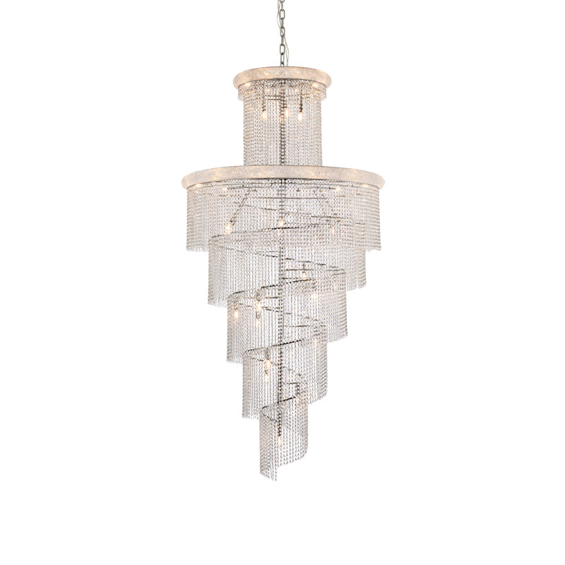 Sterns 41 - Light Dimmable Tiered Chandelier, Chrome