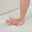 Causeuse en tissu d'ameublement en chenille beige avec pieds en bois massif-1178162338