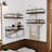Wood Floating Shelves Wall Mounted - 4+1 Tier Rustic Bathroom Wall Shelves Over Toilet with Wire Storage Basket and Towel Bar, Set of 4 Farmhouse Floating Shelf for Bathroom, Kitchen, Bedroom.-924998318