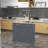 Dark Gray Rolling Kitchen Island With Counter Alterability - 2 Drawers, Adjustable Shelves For Management In Leaf Dining