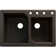 Radius 33.06'' L Drop-In Double Bowl Granite Kitchen Sink