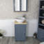 Slimline Compact 515mm Free-standing Cloakroom Vanity Unit-2062904564