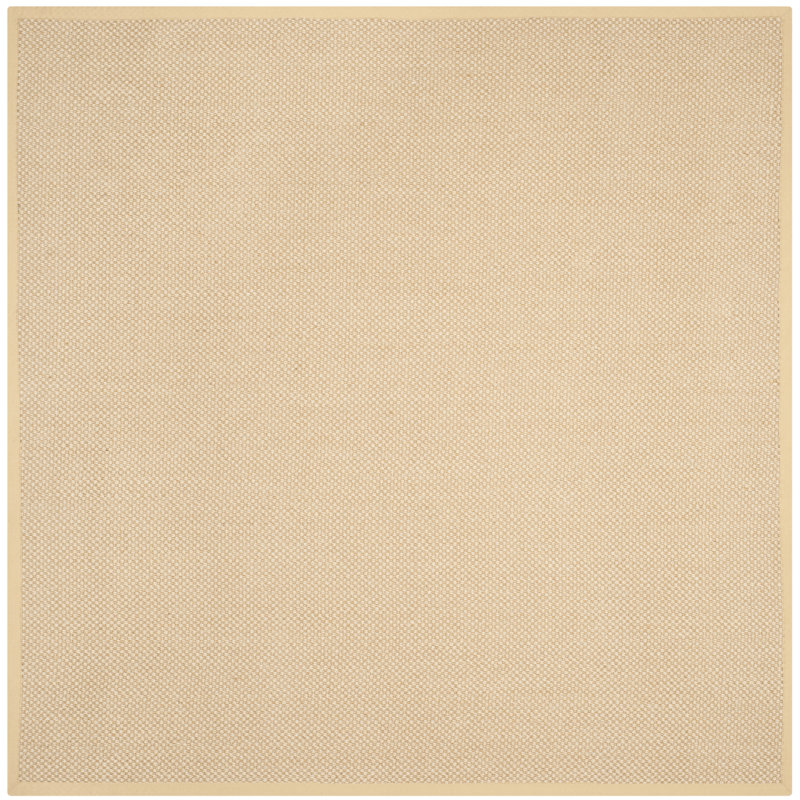 Tapis en jute / sisal fait à la main maïs / blé, Carré 10 pi
