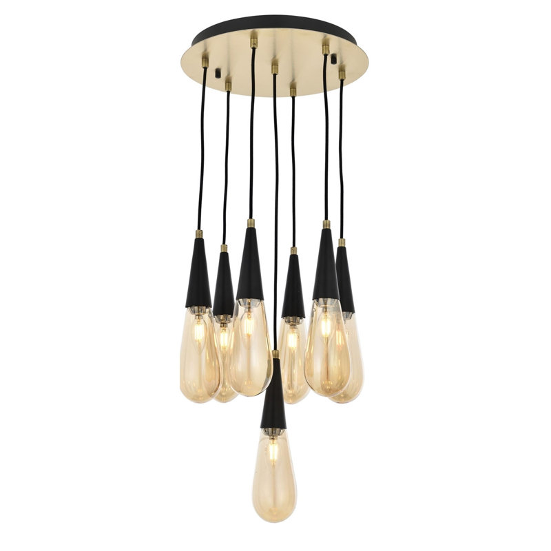 Lustre en grappe à 7 lumières