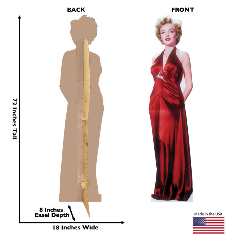 Marilyn Monroe Life-Size Red Dress Cardboard Stand-Up