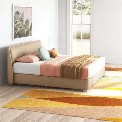 Ashlley Leather Sleigh Storage Bed