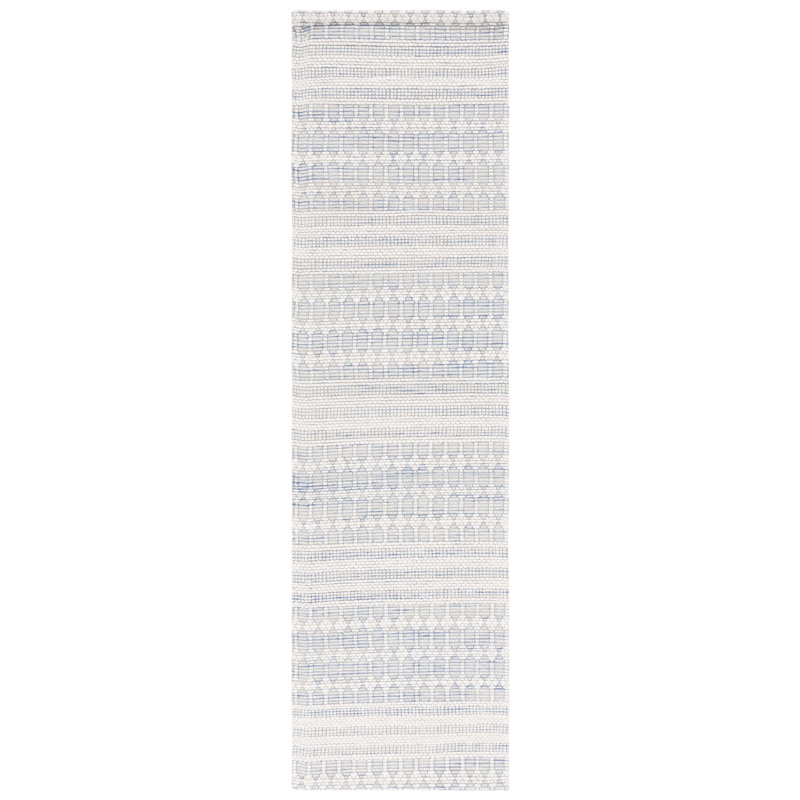 Tapis géométrique tissé à la main Brag, Tapis de couloir 2 pi 3 po x 9 pi