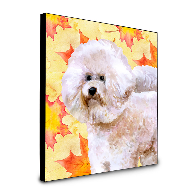 Panneau mural d’art Cannes, Bichon frisé