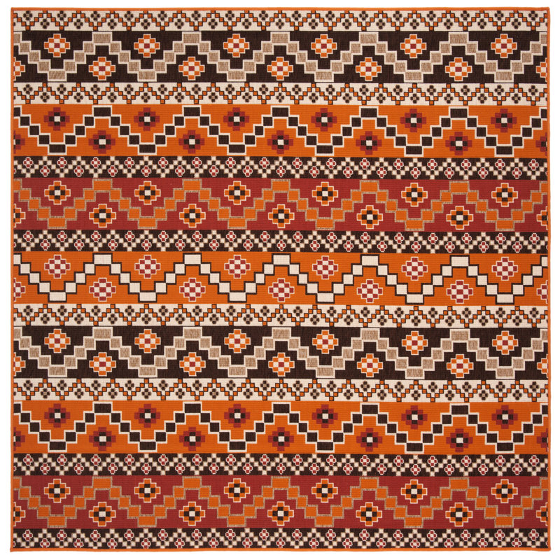 Northpoint Veranda Geometric Indoor/Outdoor Area Rug, Square 6'7"