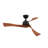 42" W Smart Walnut Ceiling Fan with LED Light & Bluetooth Control