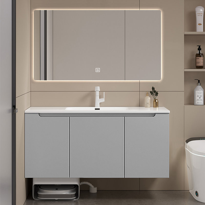Modern simple bathroom cabinet, Light Gray