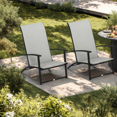 Portable Patio Dining Chairs, Metal Folding Modern Set For Home Entertaining