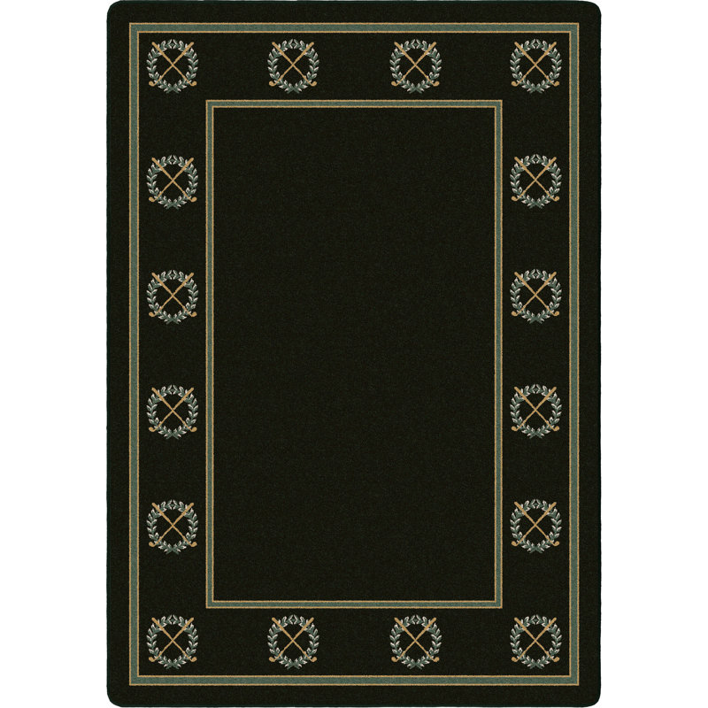 Tapis vert olive Alminus Design Ceter Rutherford, Rectangle 10 pi 9 po x 13 pi 2 po