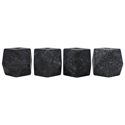 Ensemble de porte-votives de table en marbre 4 pièces