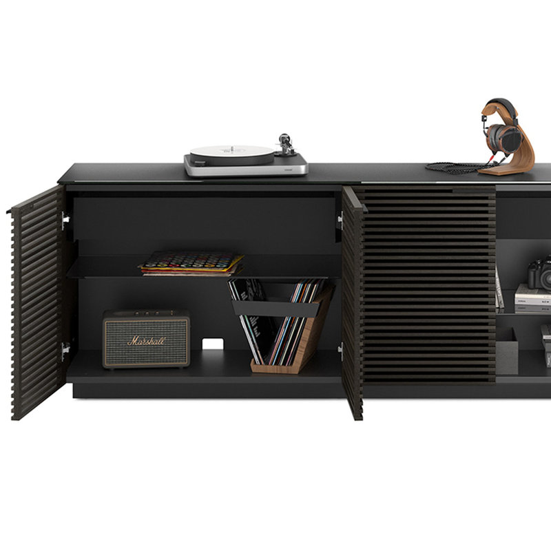 Corridor 79.25'' Sideboard, Charcoal/Stained Ash