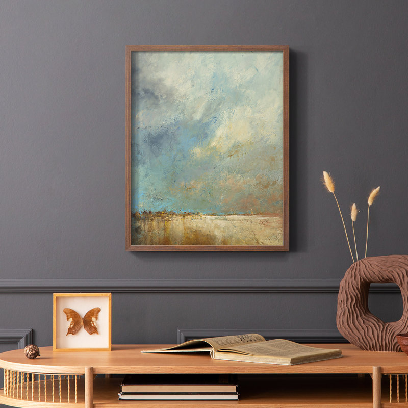 Vista Grande Framed Print - Solid Wood, 20" H x 16" W, Brown