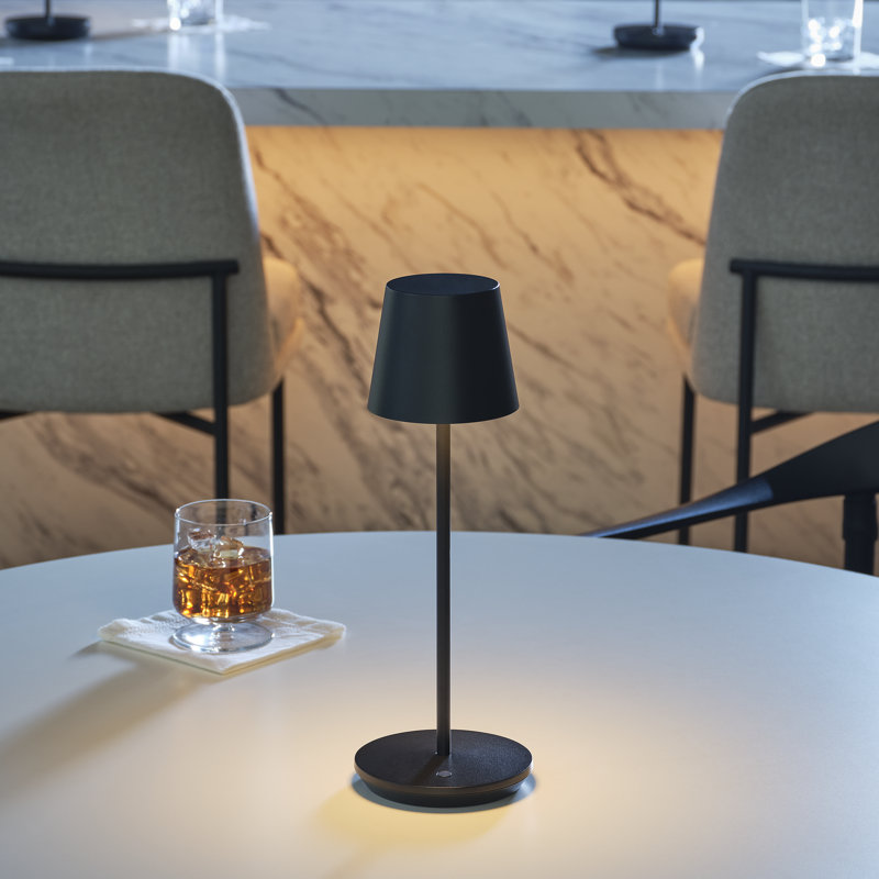 Nevis Accent Rechargeable Table Lamp, Black