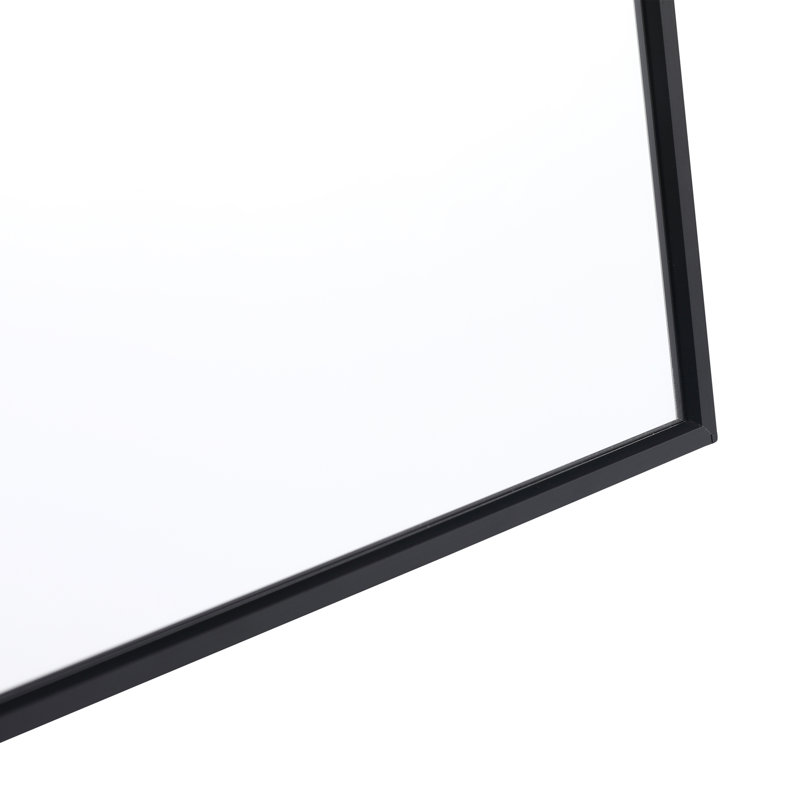 Coiffeuse 30 po avec miroir, armoire à miroir murale avec cadre en aluminium noir et armoire