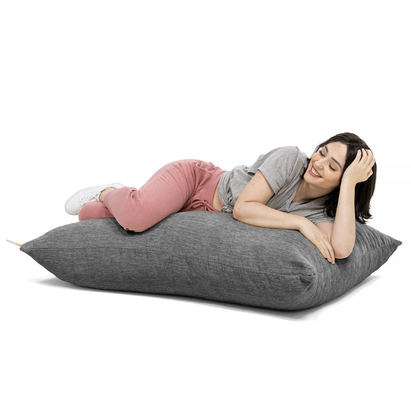 Pillow Saxx 3.5 Foot Giant Décor Floor Pillow, Premium Chenille Cover, Gray