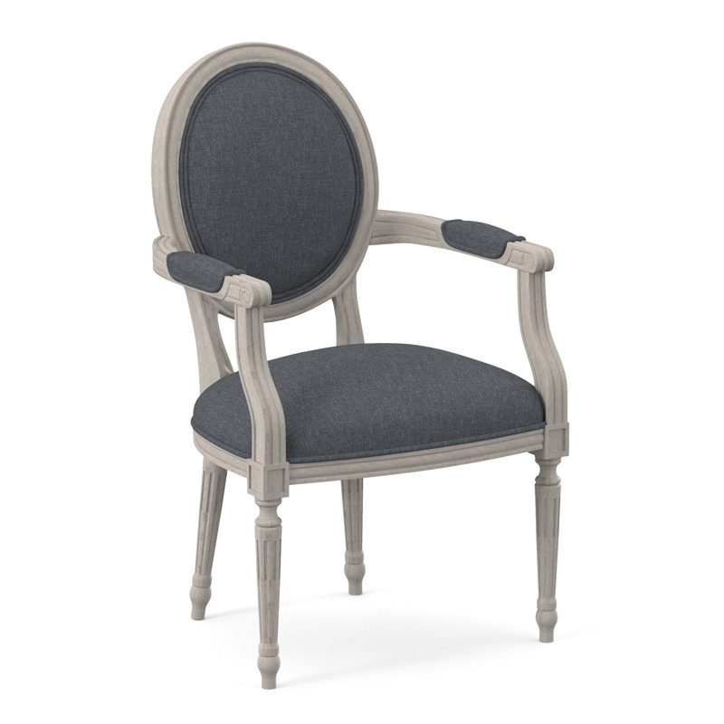 Dauphin 20'' H Beech Armchair, Bisque, Elise Harbour