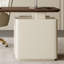 Bureau rectangulaire en bois manufacturé blanc et brun noisette-734585096-734585100