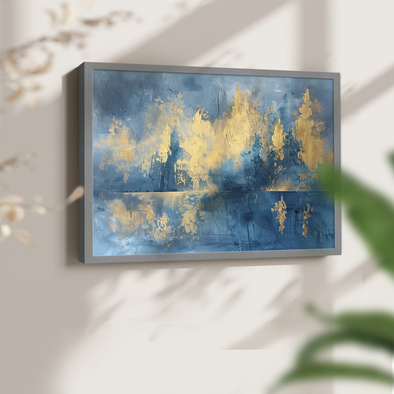 Abstract Series-CLXIX -Framed Print - Restickable, Grey, 16" H x 20" W