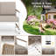 8 Pcs Patio Furniture Set Patio Loveseat Sofa With 2 Coffee Tables 4 Single Couch