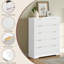 Commode 5 tiroirs cannelée en bois