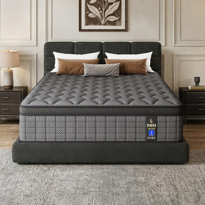 12" Medium Firm Hybrid Mattress - Gel Memory Foam & Pocket Spring, High-Airflow Cooling Design