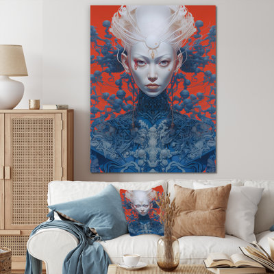 Personnage féminin féminin - reproduction sur toile
