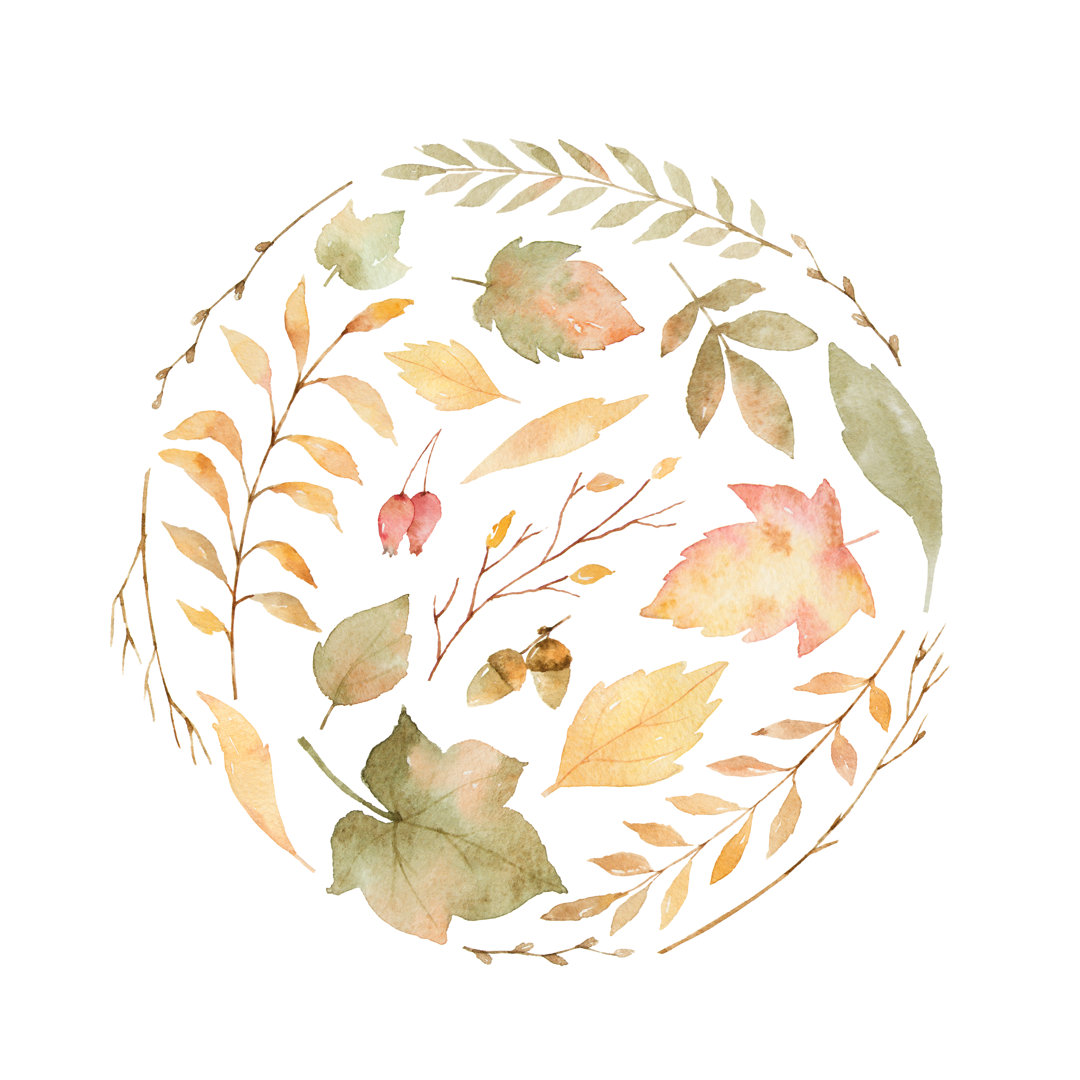 Watercolor Leaves - Wrapped Canvas Painting