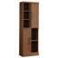 Armoire de rangement brune pour la salle de bain, la buanderie ou la cuisine, tablettes réglables, armoire spacieuse à finition polyvalente, six tablettes personnalisées