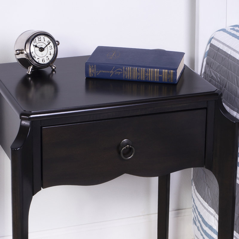 Table de chevet 1 tiroir Hedley, Noir