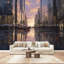 Adhésif mural amovible Peel and Stick City Street Sunset Reflections-1826643792