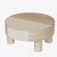 Table basse ronde avec plateau rabattable et compartiment de rangement caché