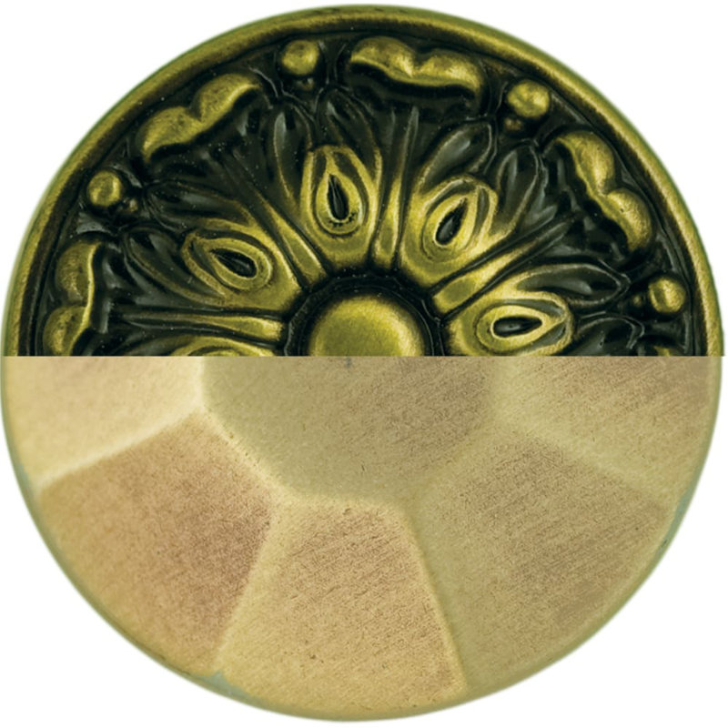 Cavalier 1 1/8" Diameter Mushroom Knob, Antique Brass