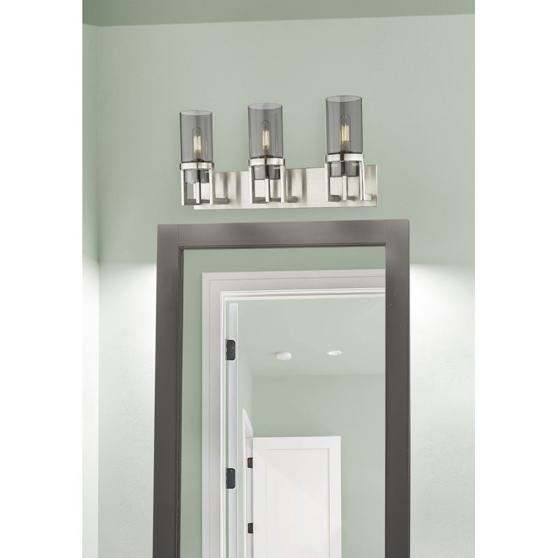 Loarine 3 - Light Dimmable Vanity Light, White, Satin Nickel