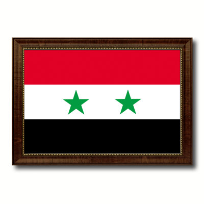 « syria country flag », impression sur toile encadrée