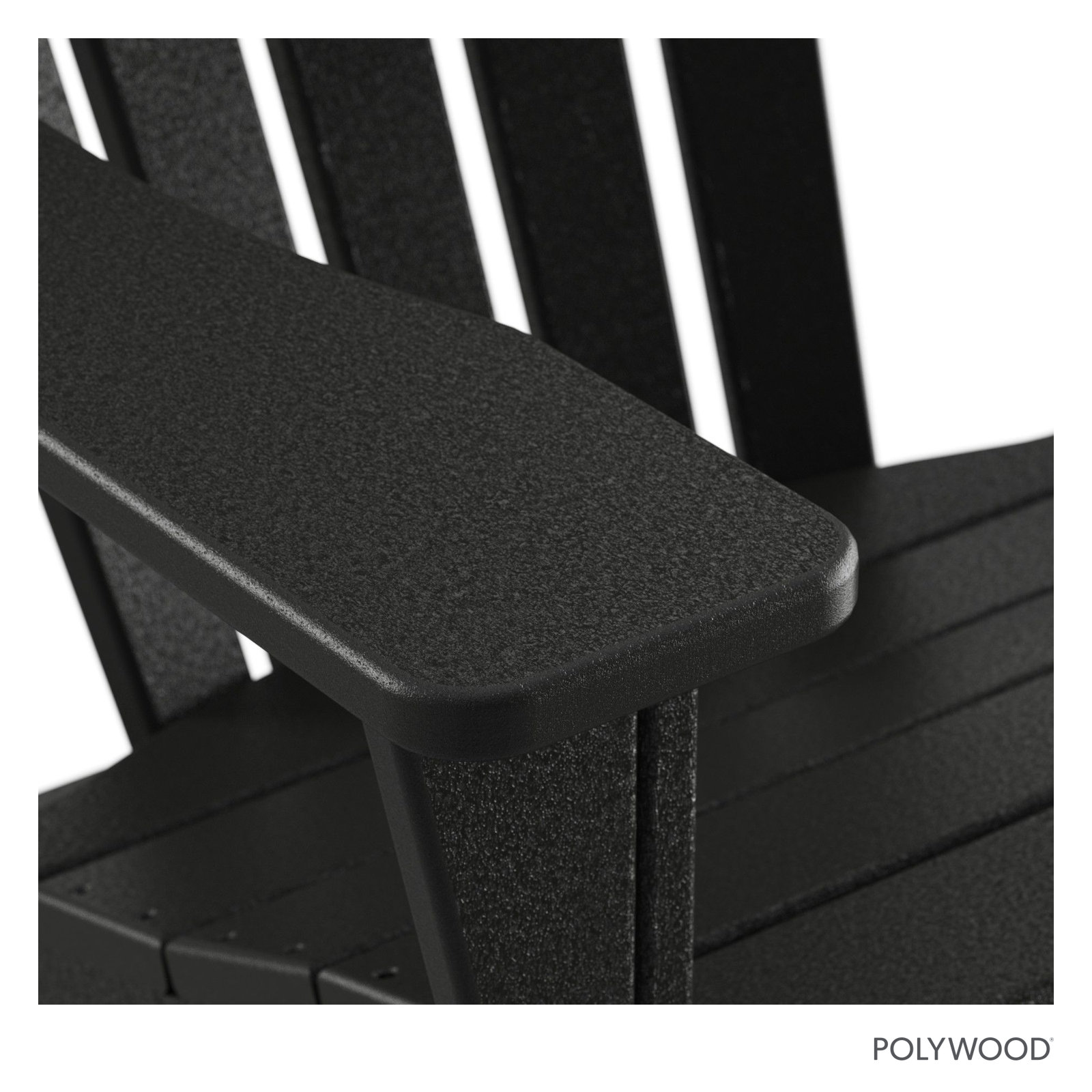 POLYWOOD® Verlyn Adirondack Chair with Leg Rest, Black
