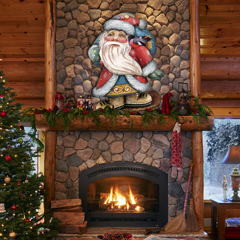 Décoration murale de porte de noël en forme de noël anti-neige