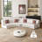 4-Piece Modern Curved Sofa