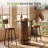 31.5-inch Bar Table With Metal Ring Footrest，round Dining Table