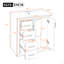 Ensemble de meuble-lavabo 30 po avec lavabo en céramique, armoire de rangement en bois massif, ensemble de meuble-lavabo autoportant avec 3 tiroirs et portes à fermeture douce-976625838