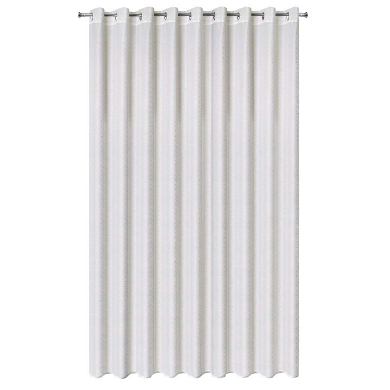 Kanako Sheer Curtain, 250cm H x 300cm W, White/Champagne