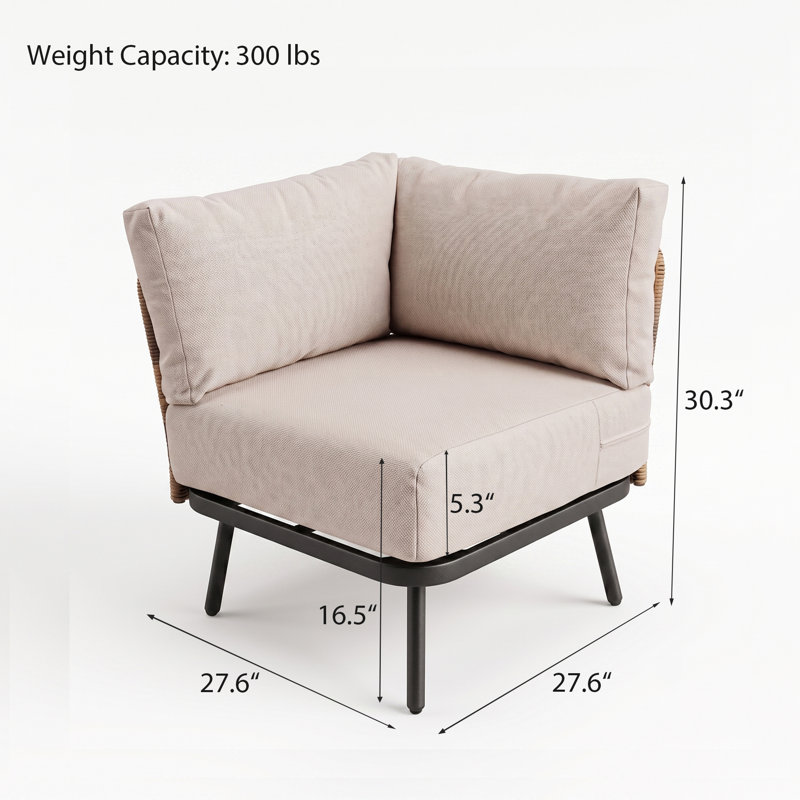 Ensemble de conversation de patio Benno 9 pièces en rotin de style bohème, sectionnel extérieur modulaire avec coussins en oléfine et 2 tables basses