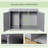 Khadijah Modern Cat Litter Box Enclosure With Adjustable Partition For Customizable Space, Cat Washroom End Table For Indoor Cats With Hidden Storage Cabinet Space, Dark Gray-1087616521