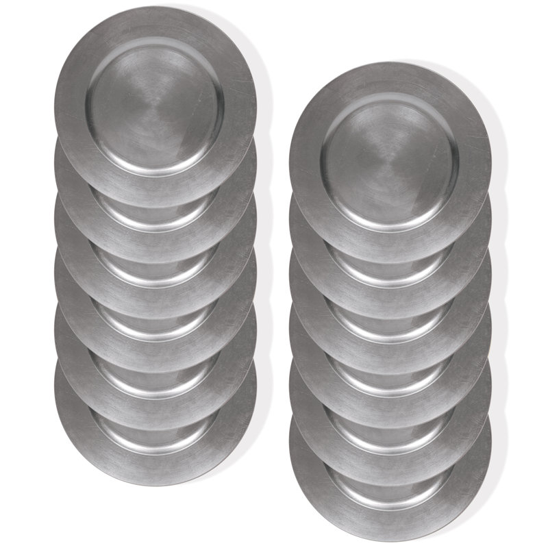 Plat de service rond 13 po, Argent