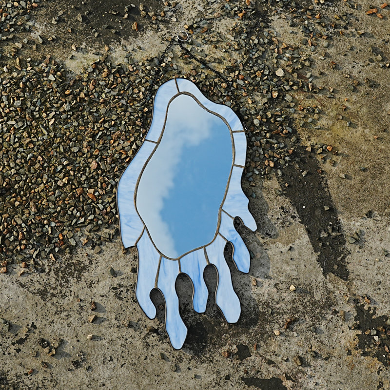 Miroir abstrait en verre Taydin