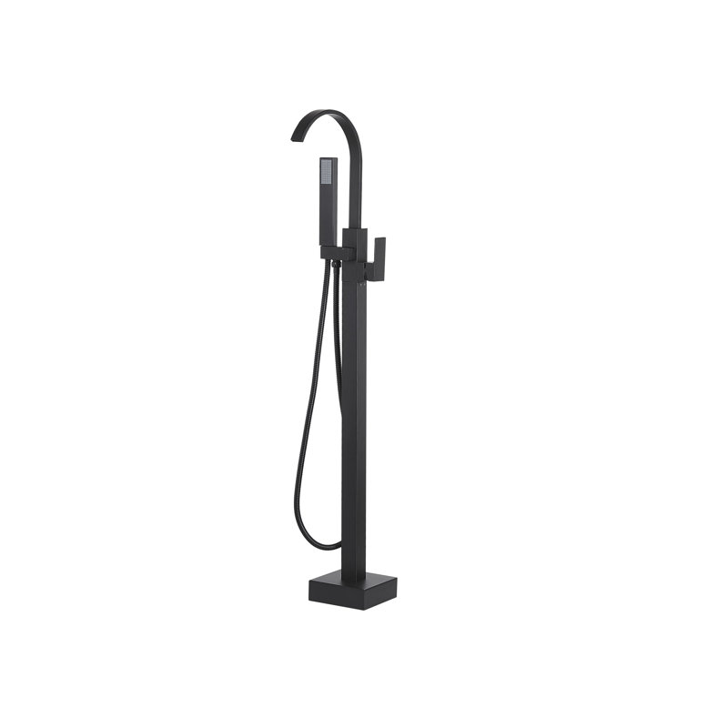 Imogene 1 Handle Floor Bath Filler with Diverter, Black