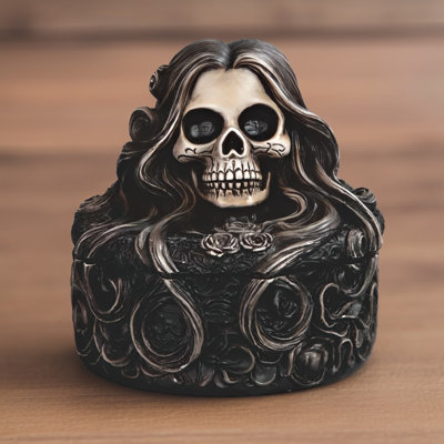 4.5"H Sugar Skull Trinket Box